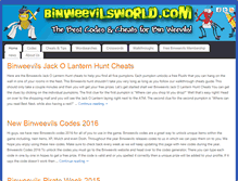 Tablet Screenshot of binweevilsworld.com